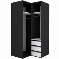 Dulap de Colt LEX Model B 120-117-218 GRI/DECOR K365/OGLINDA